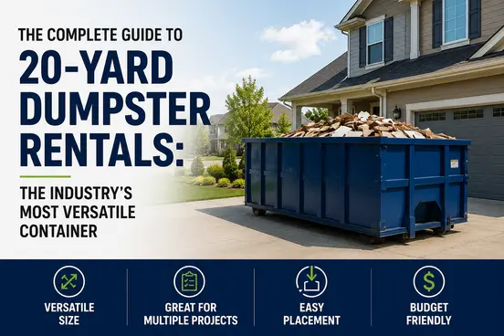 The Complete Guide to 20-Yard Dumpster Rentals: The Industry's Most Versatile Container